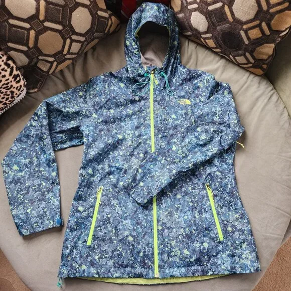 The North Face Alta Vista Rain Jacket DryVent Waterproof Printed Womens L - Picture 2 of 8